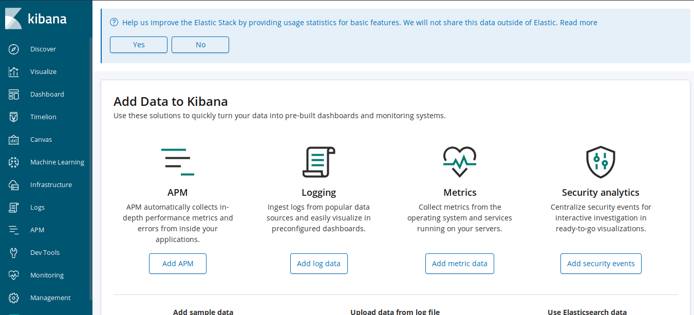 Kibana 6 Landing Page